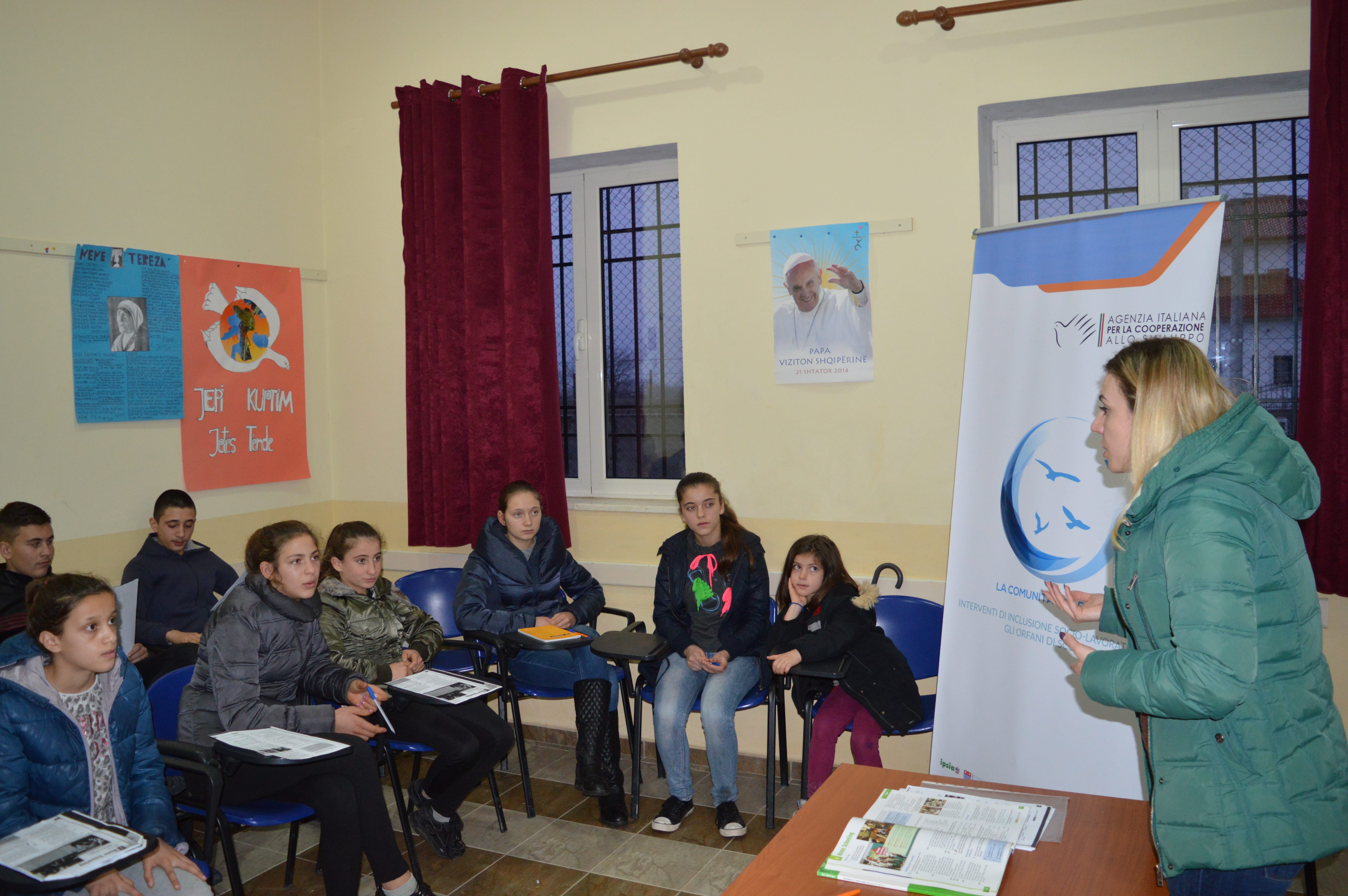 Corso di inglese, villaggio di Grude e Re, Scutari, il giorno: 18/01/2018